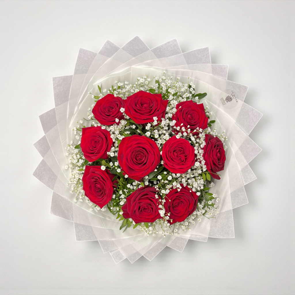 Frischer Rosenstrauß Größe M