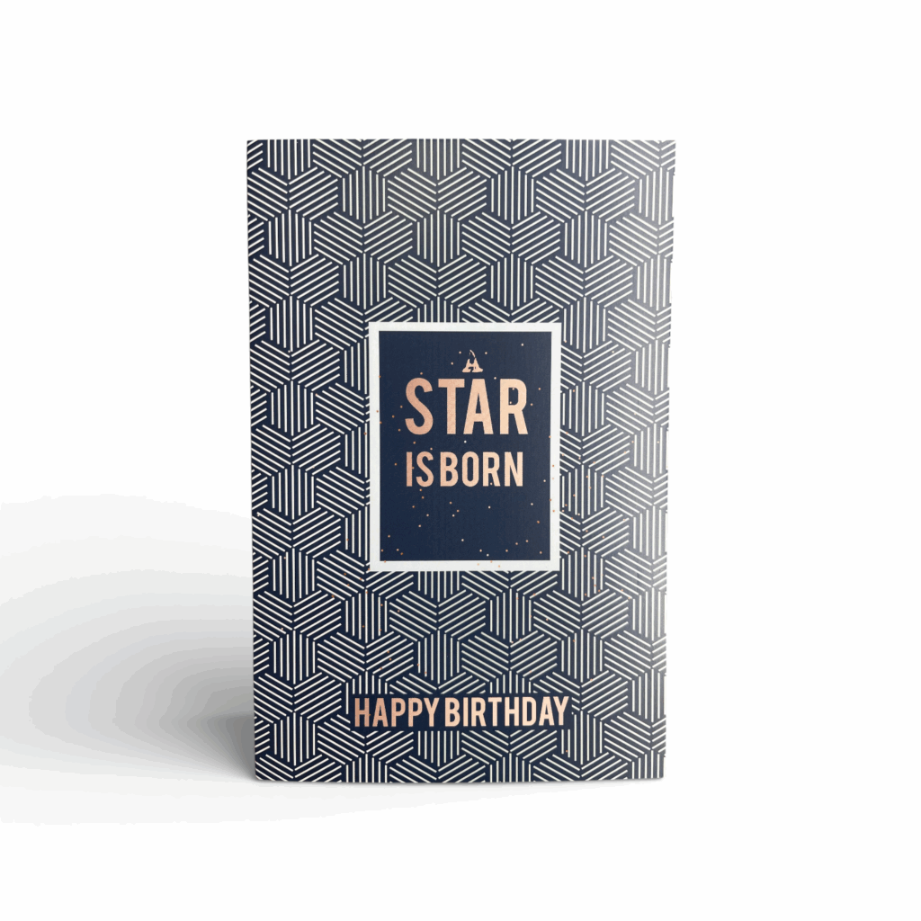 Grußkarte „A star is born“