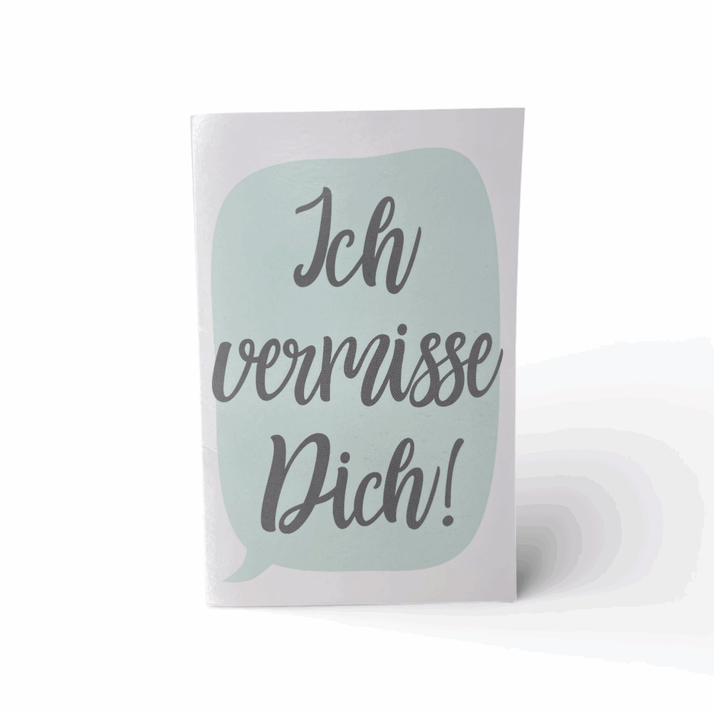 Grußkarte „Ich vermisse dich“