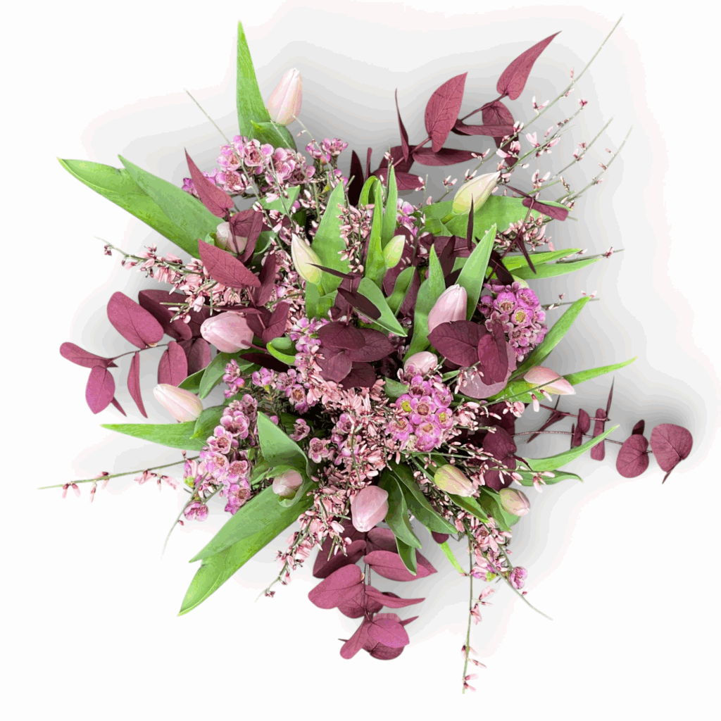 Rosafarbene Tulpenstrauß