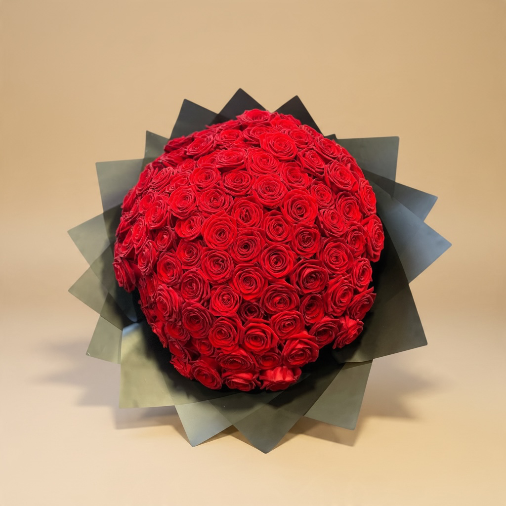 Strauß aus 100 roten Rosen – Wunschstrauß von FG Bloom in Hamburg